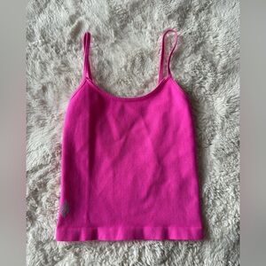 Free People Movement hot pink seamless cropped low back tank